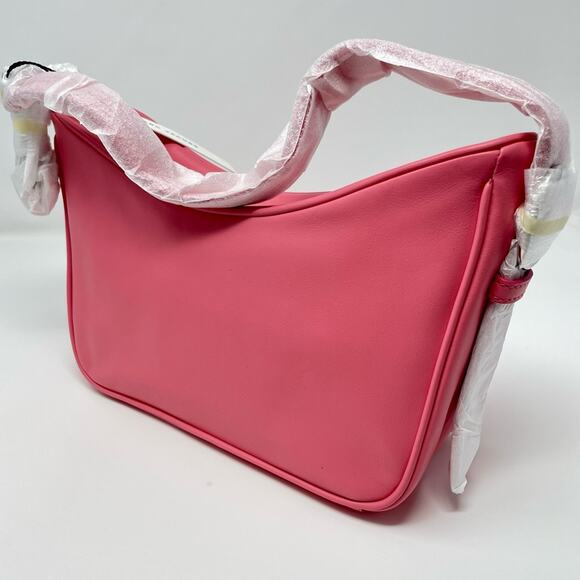 Marc Jacobs 🎀 Tempo Baguette Shoulder Bag PINK LEMONADE bubblegum silver links - Picture 10 of 16